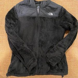 North face black hooded jacket